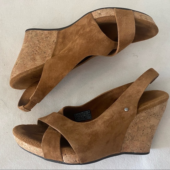 Ugg Wedge sandals with back strap - Picture 1 of 7